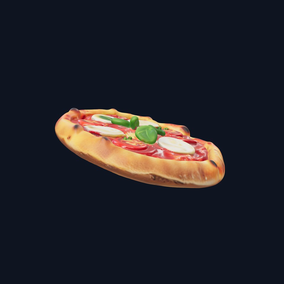 WoodFired Margherita Pizza D Model Pack